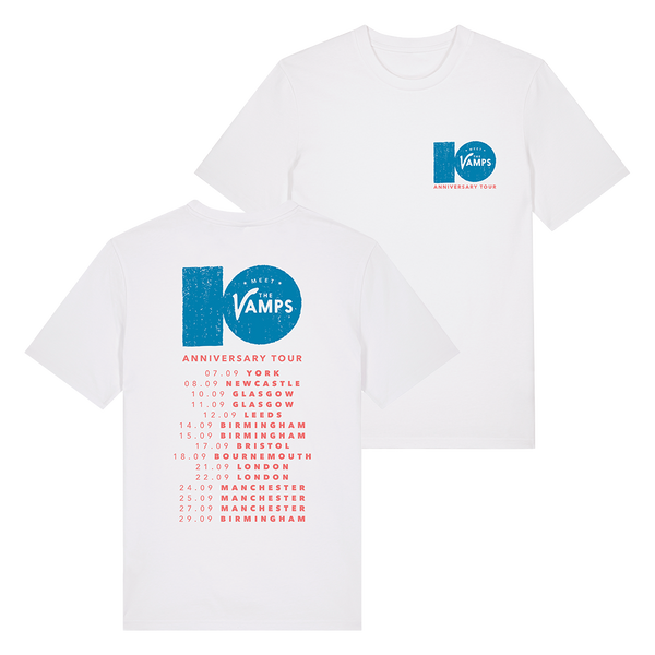 UK 10th Anniversary Tour White Tee